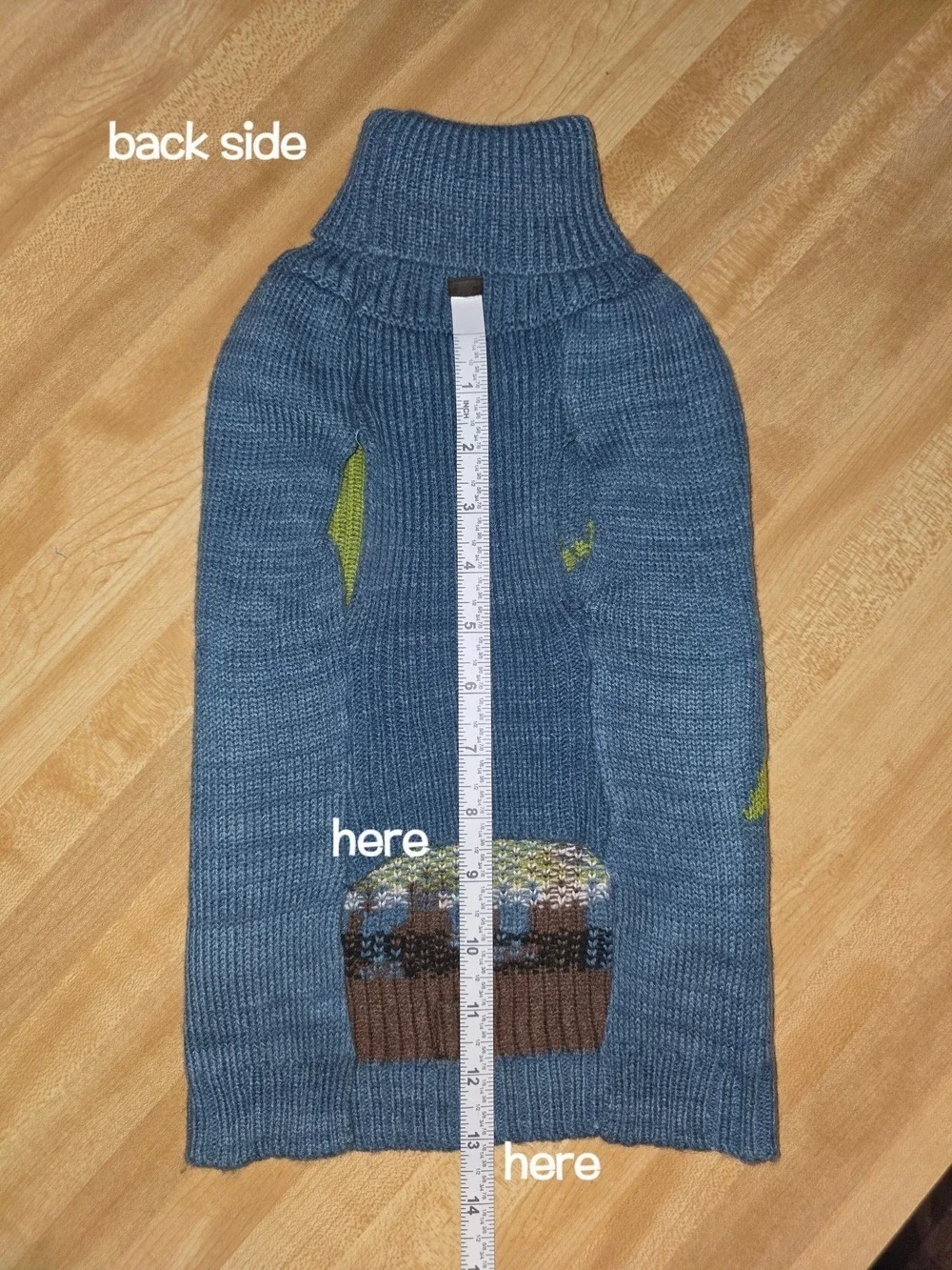 Blue Moose & Tree Knit Dog Sweater #DG13
